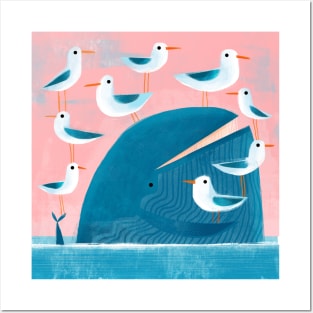 Whale Gulls Posters and Art